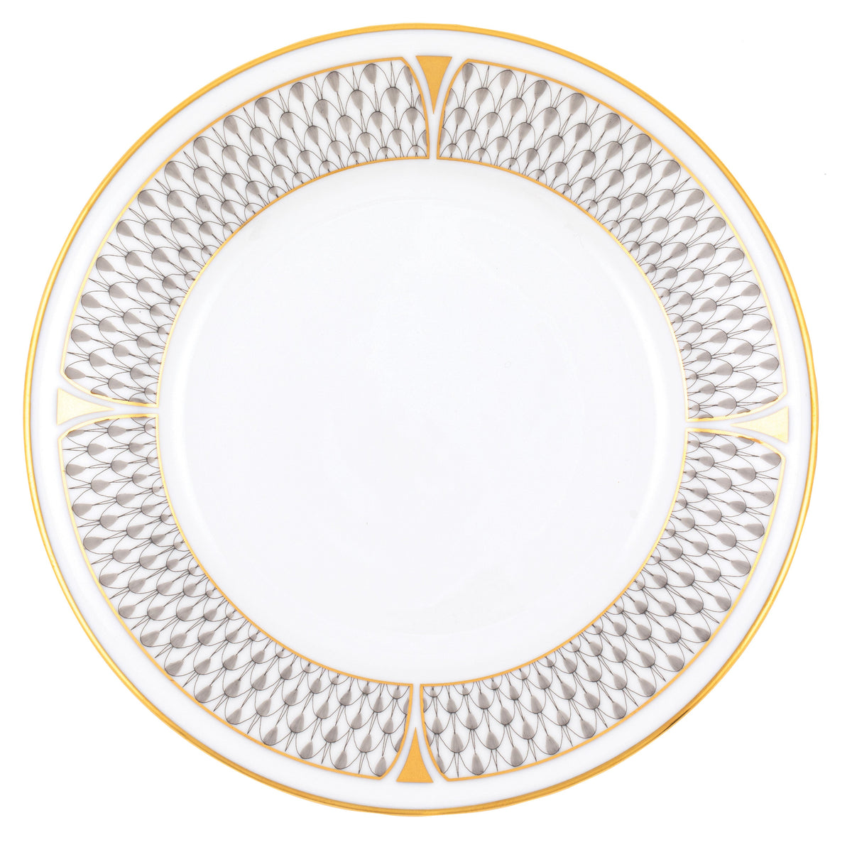 Art Deco Gray Bread and Butter Plate