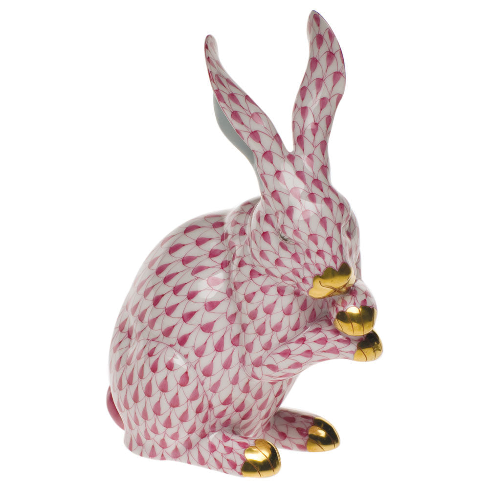 Medium Bunny with Paws Up — Raspberry
