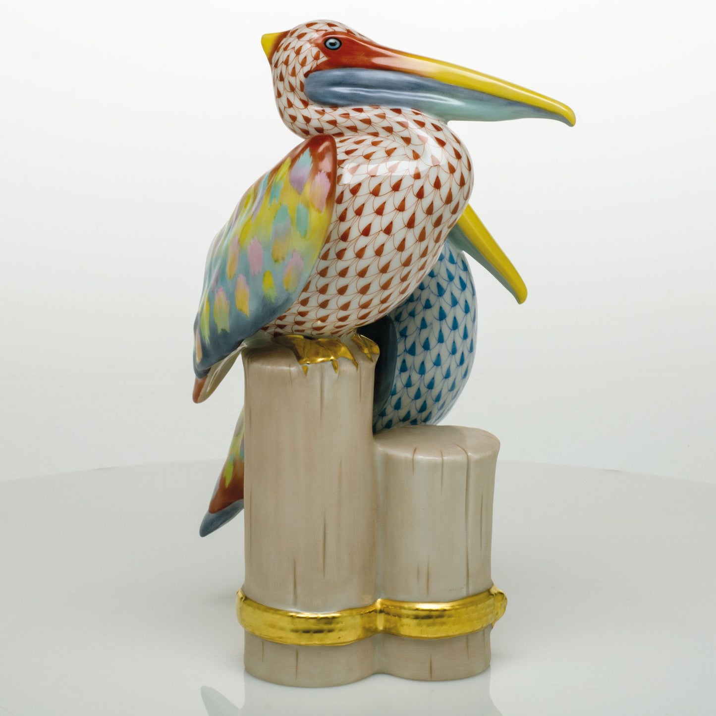 Herend Pelicans on Pier - Limited Edition