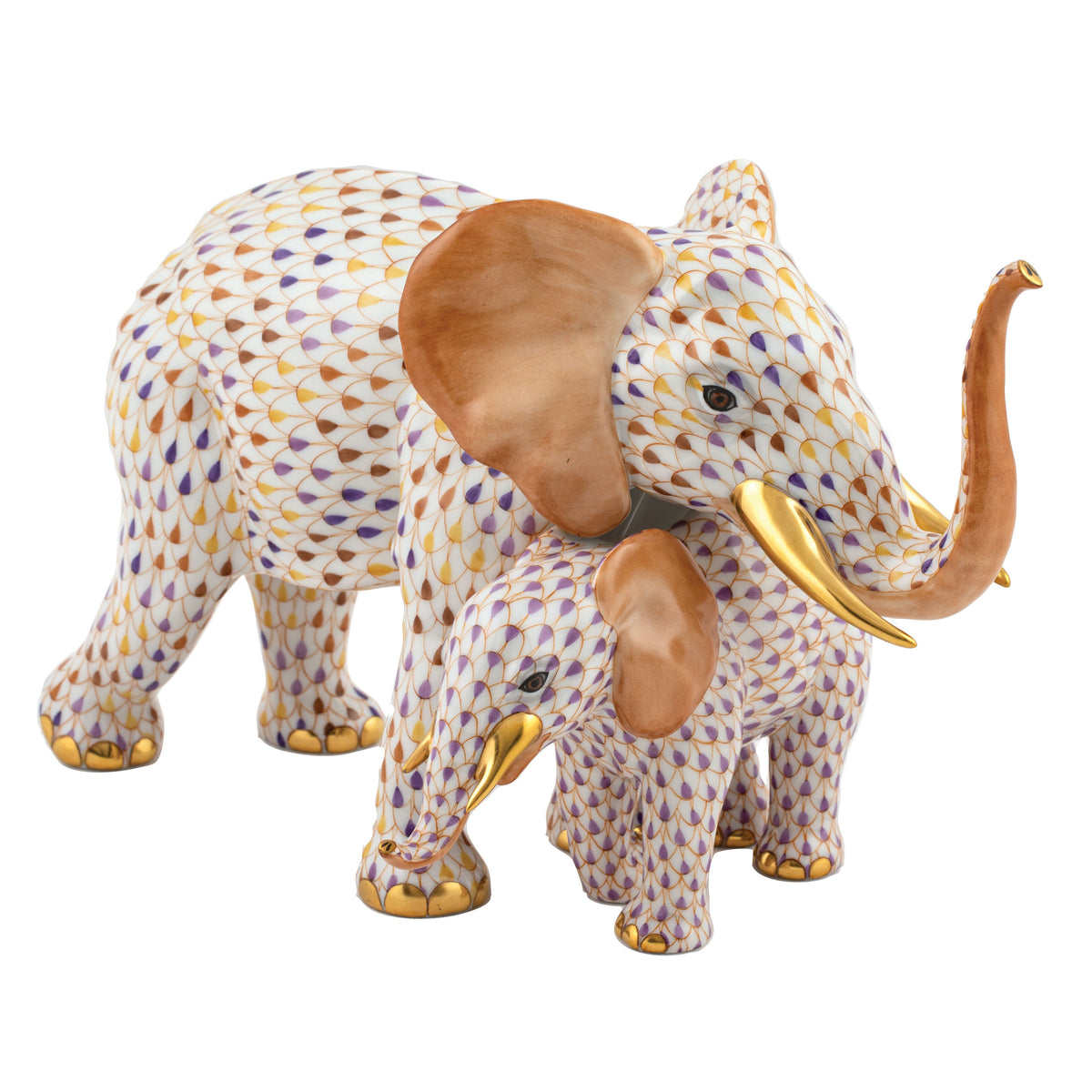 Mother and Baby Elephant — Multicolor