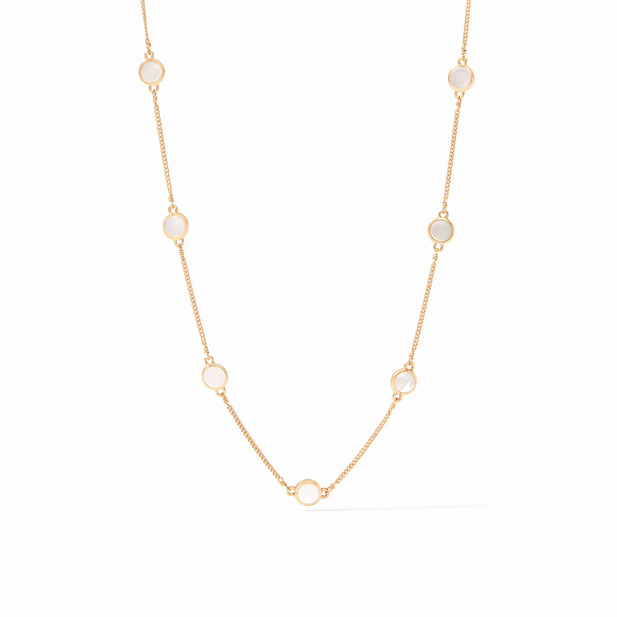 Mother of Pearl Valencia Delicate Station Necklace