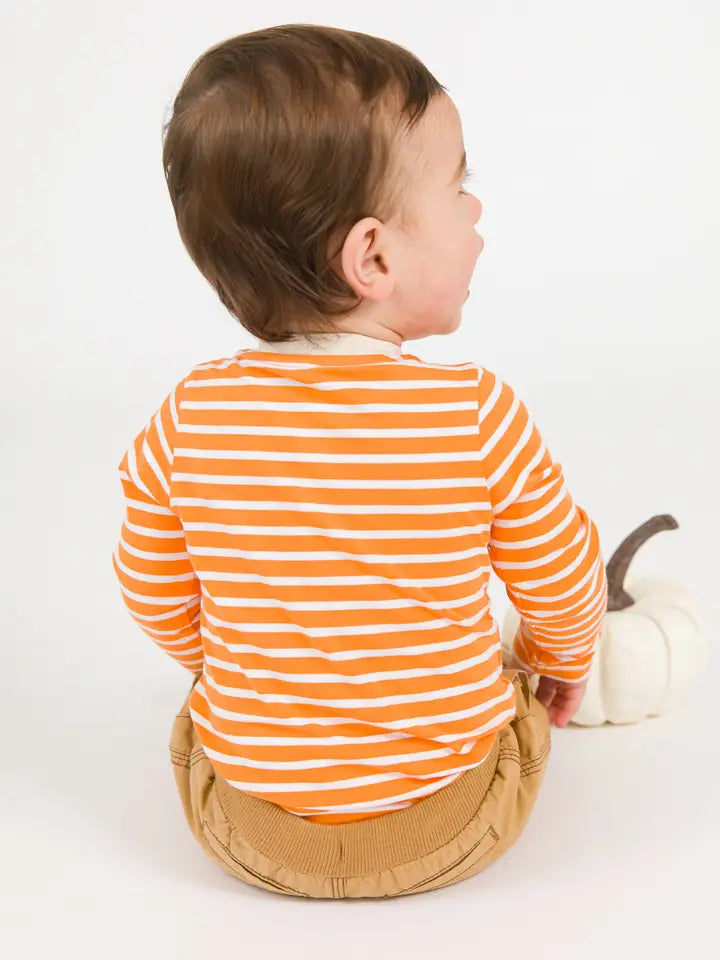 Orange Stripe Pumpkin Bodysuit