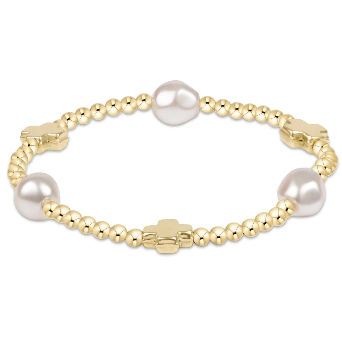 Signature Cross Admire Pearl 3mm Bead Bracelet
