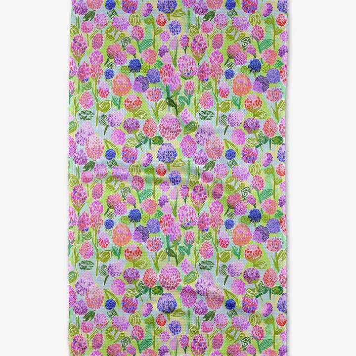 Spring Clovers Tea Towel