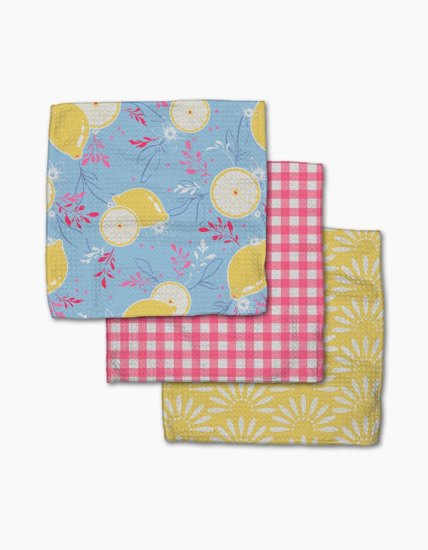 Lemon Pop Dishcloth Set of 3