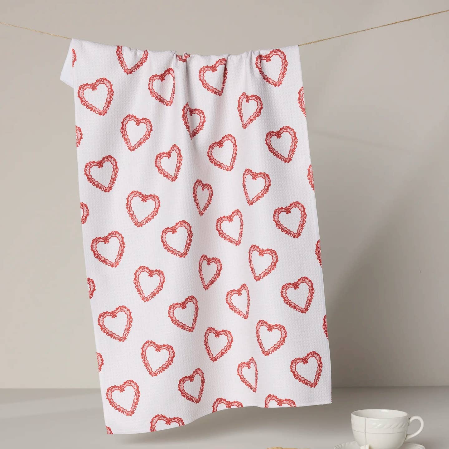 Soft Heart Tea Towel