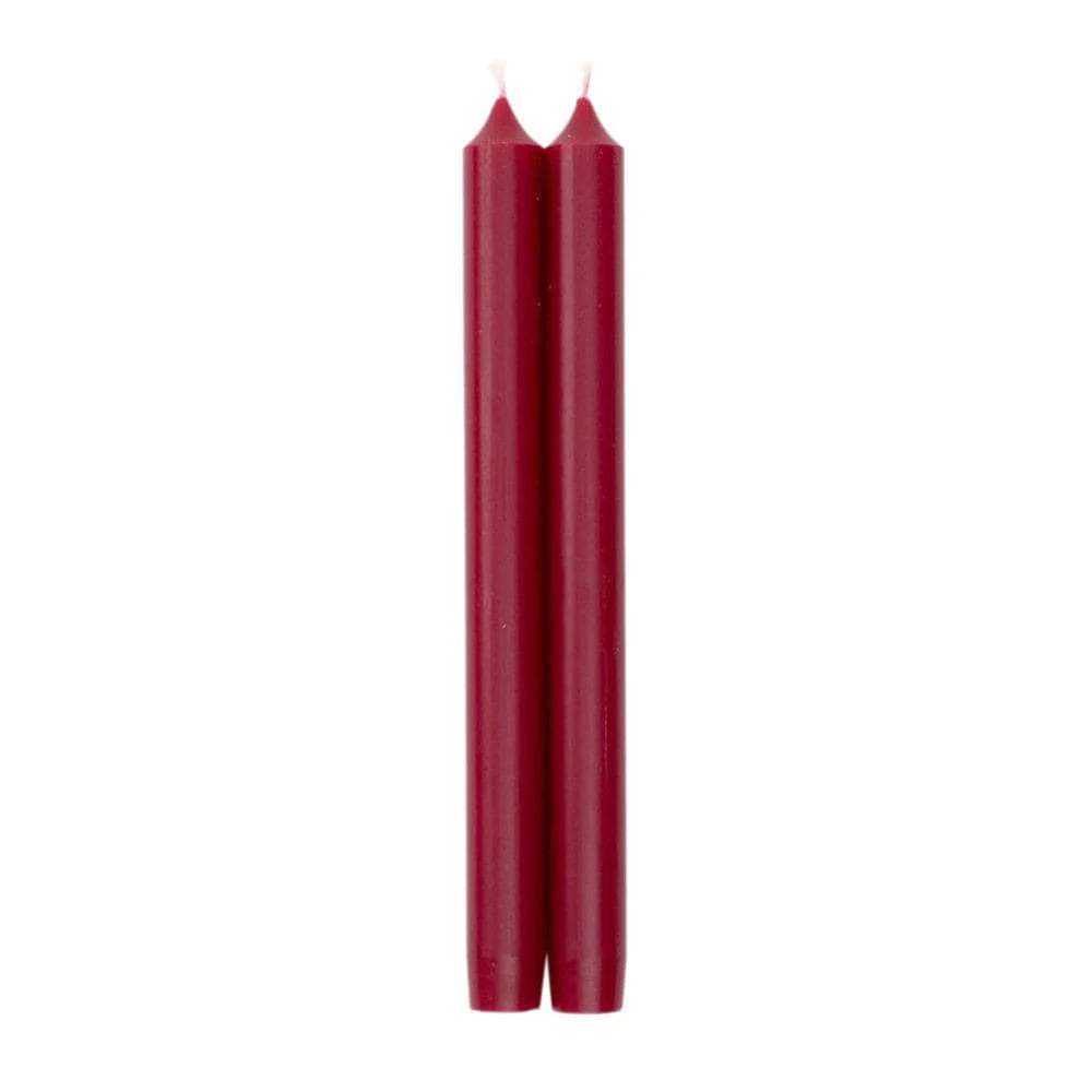 Straight Taper 10" Candles in Cranberry