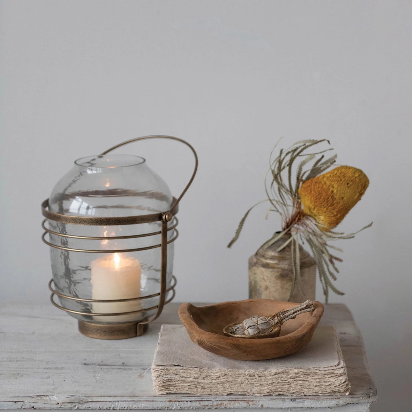 Teak Wood Bowls with Handles