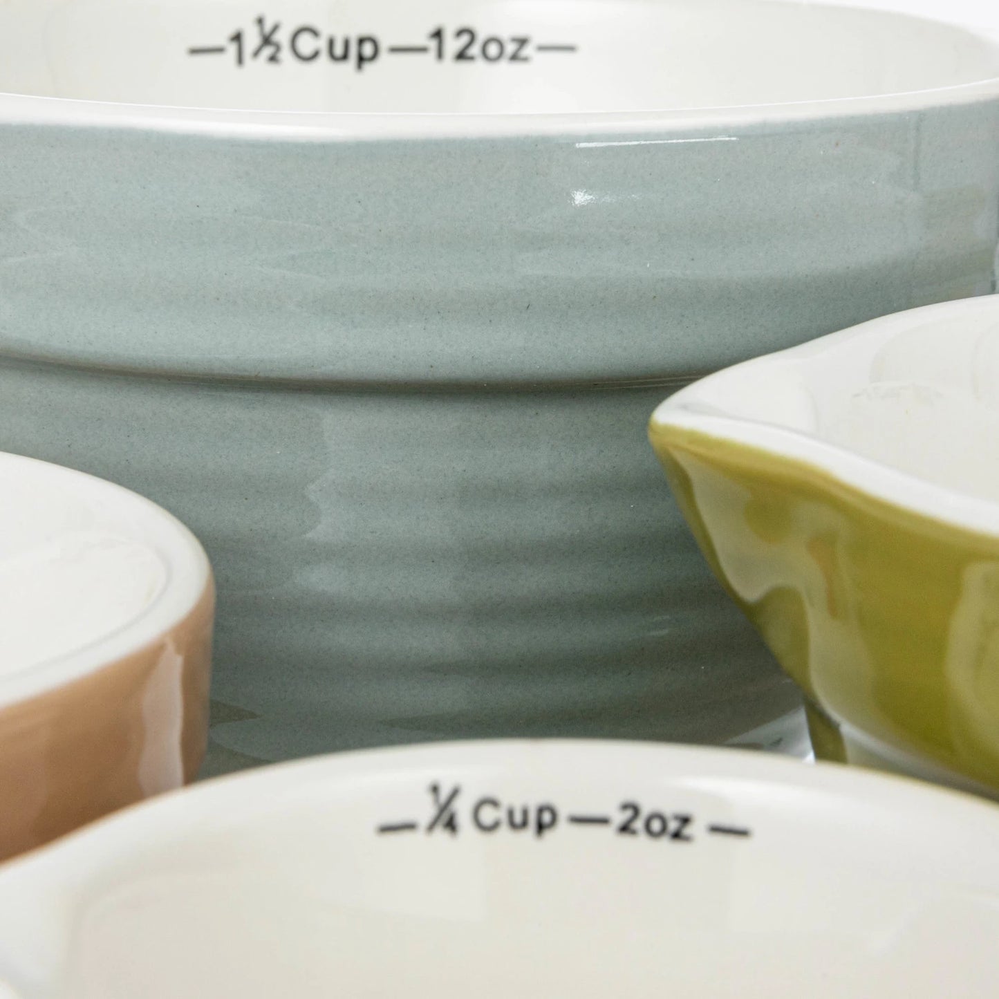Stoneware Batter Bowl Measuring Cups Set