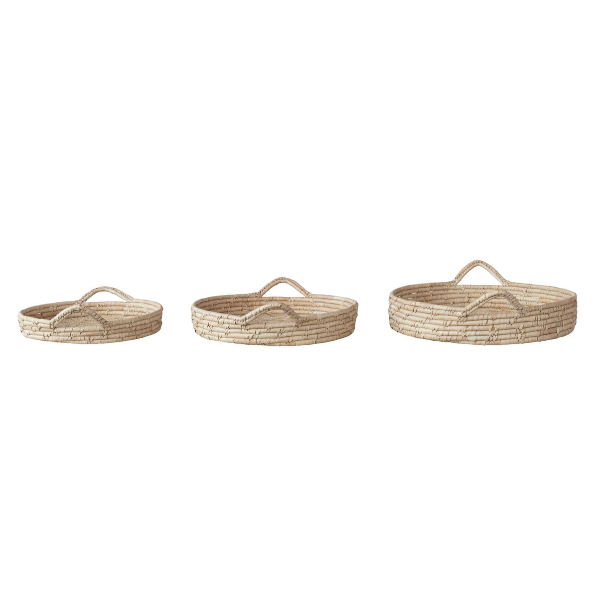 Decorative Grass & Date Leaf Baskets w/ Handles
