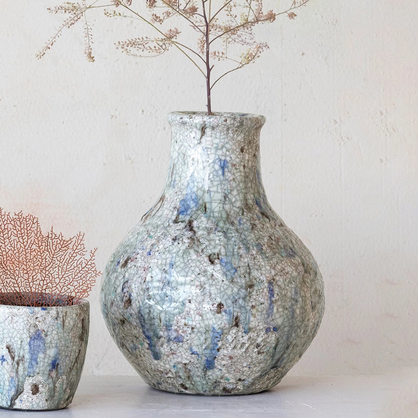 Round Decorative Terra-cotta Vase
