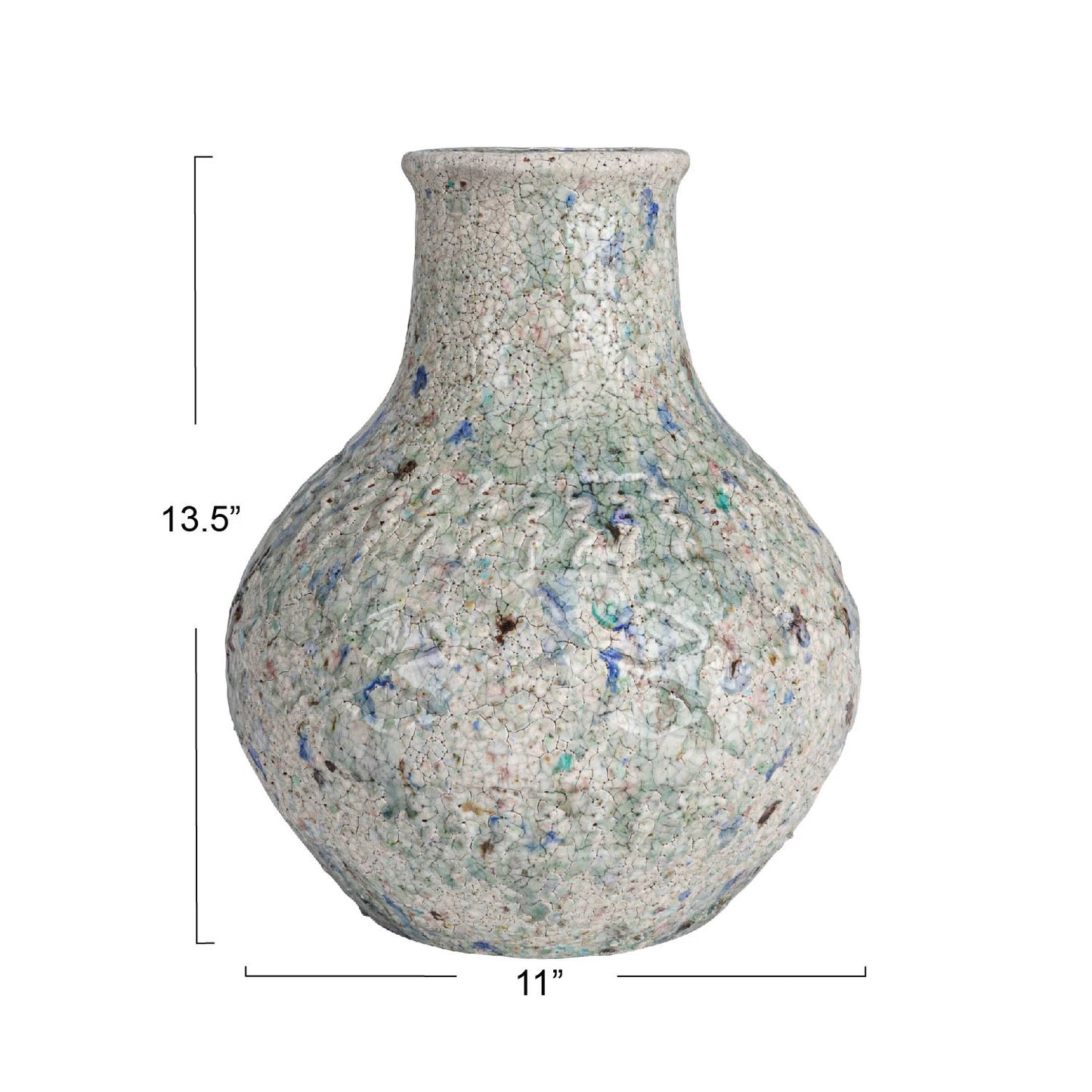 Round Decorative Terra-cotta Vase