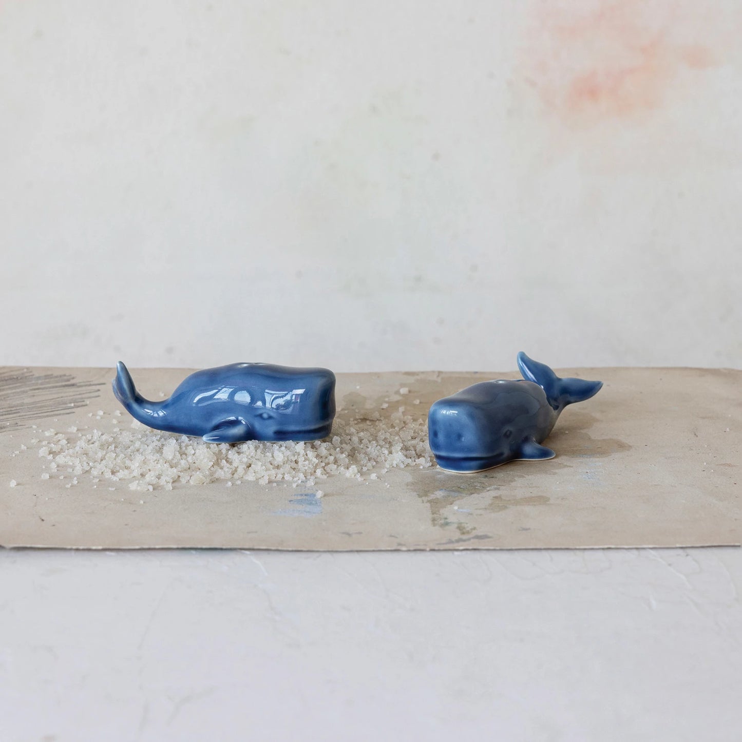 Whale Salt & Pepper Shakers, Set of 2