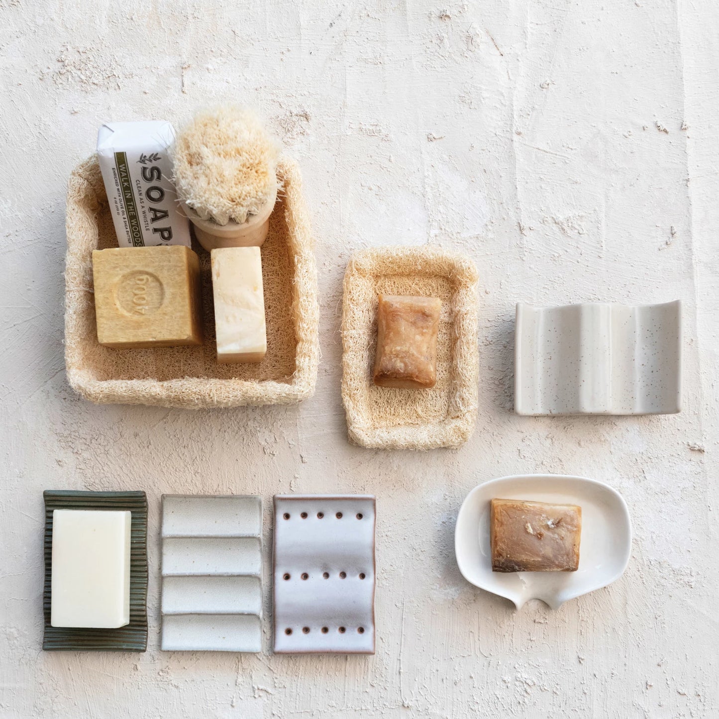 Stone Soap Dish w/ Drip Spout