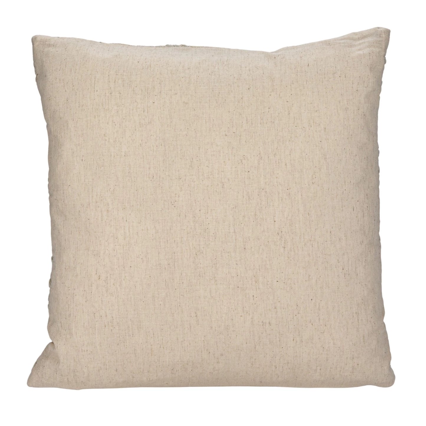 Square Cotton & Linen Pillow w/ Shell Pattern 20"
