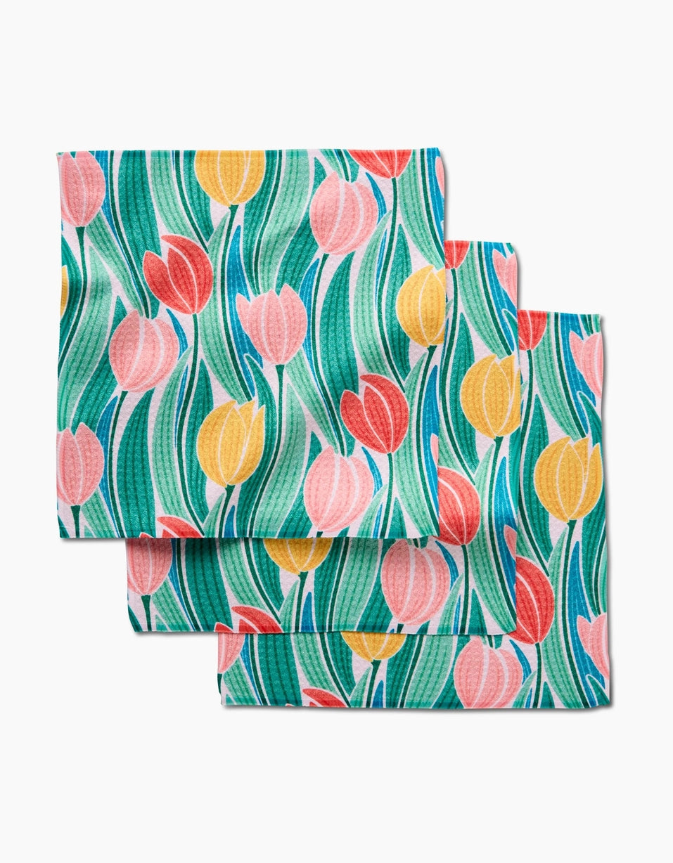 Tranquil Tulips Dishcloth Set