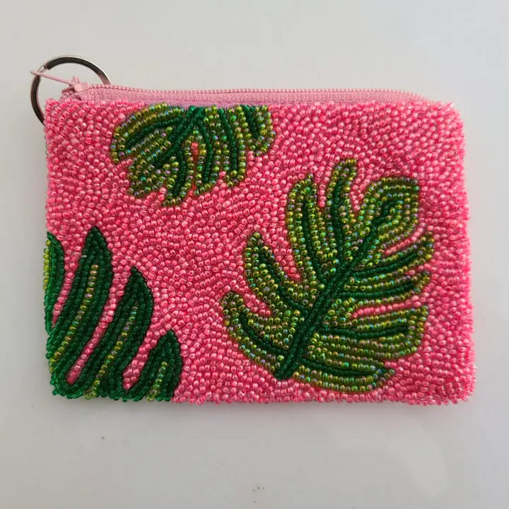 Pink Palm Coin Purse