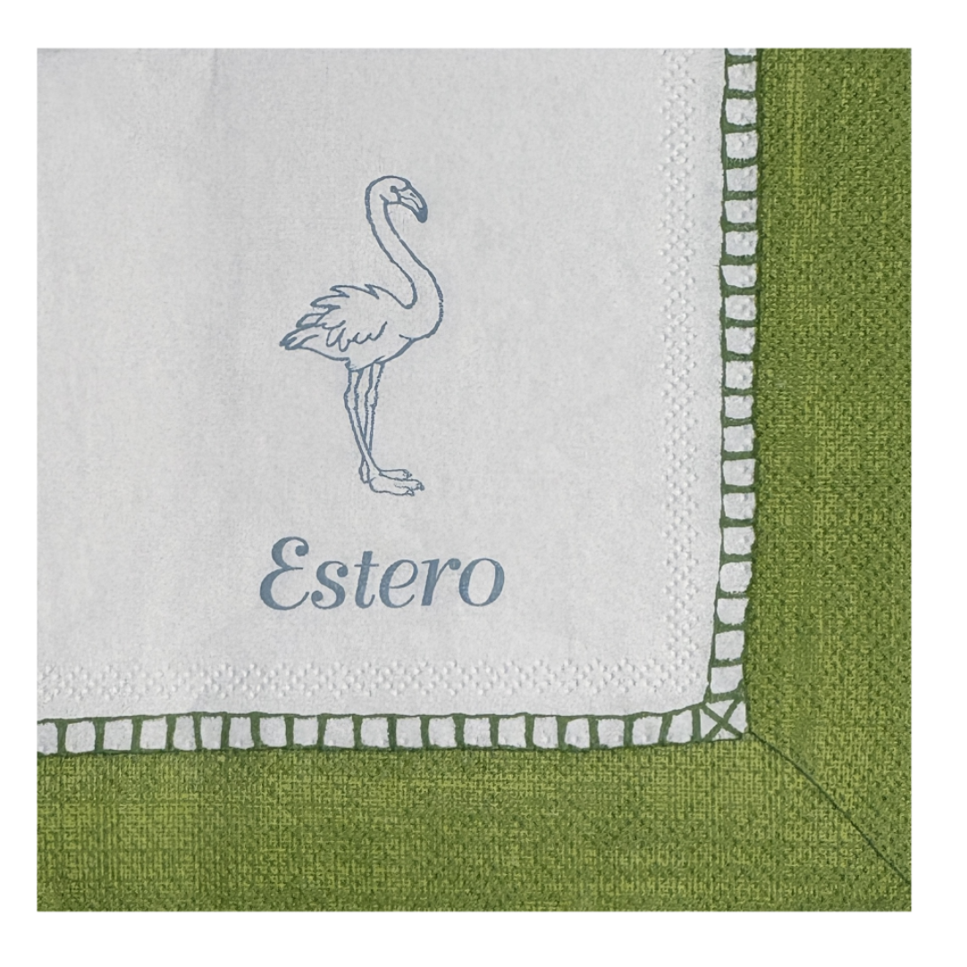 Estero Flamingo Cocktail Napkin