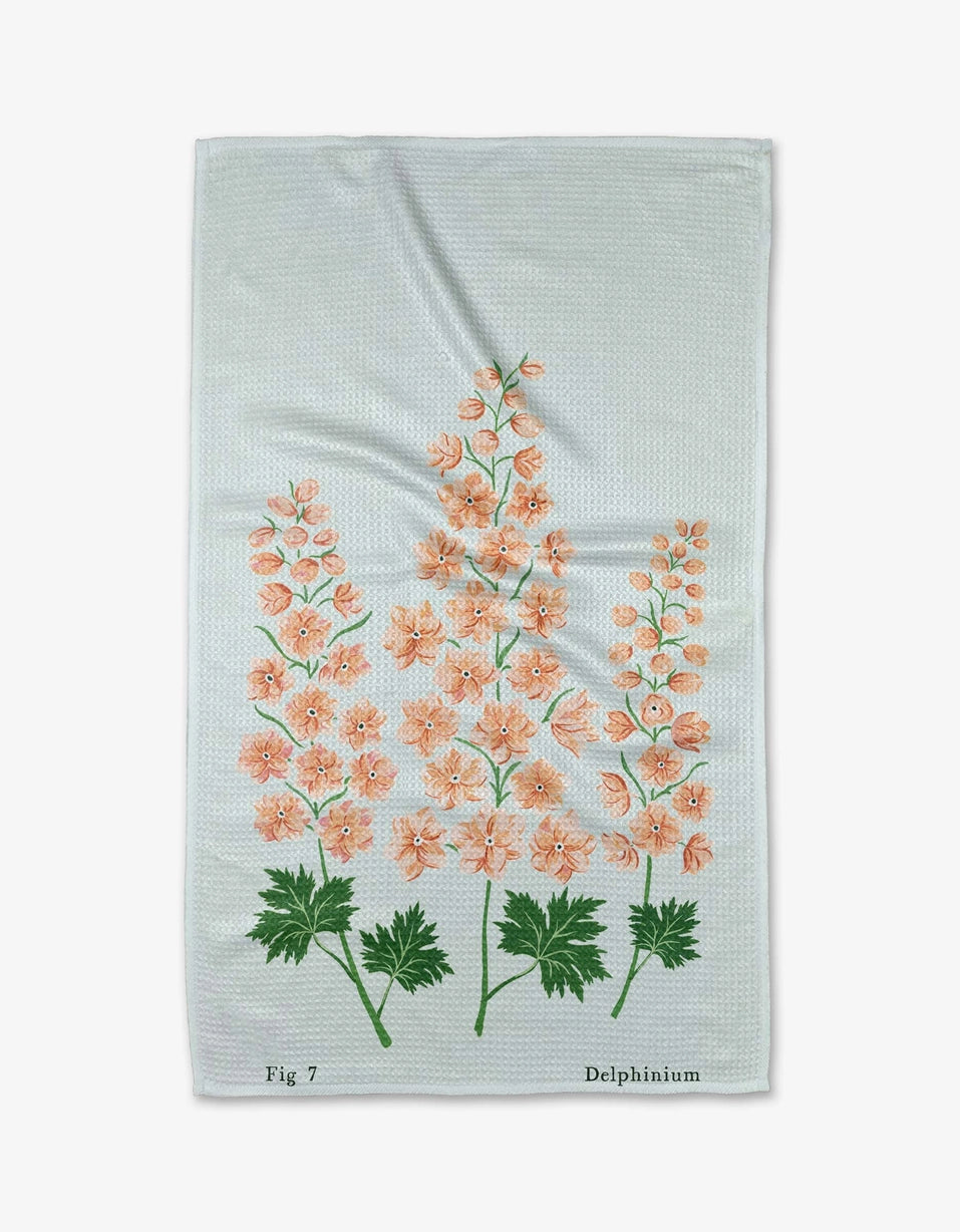 July Delphinium Tea Towel
