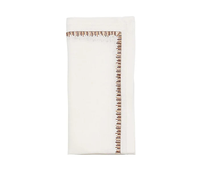 Filament Napkin in White & Brown
