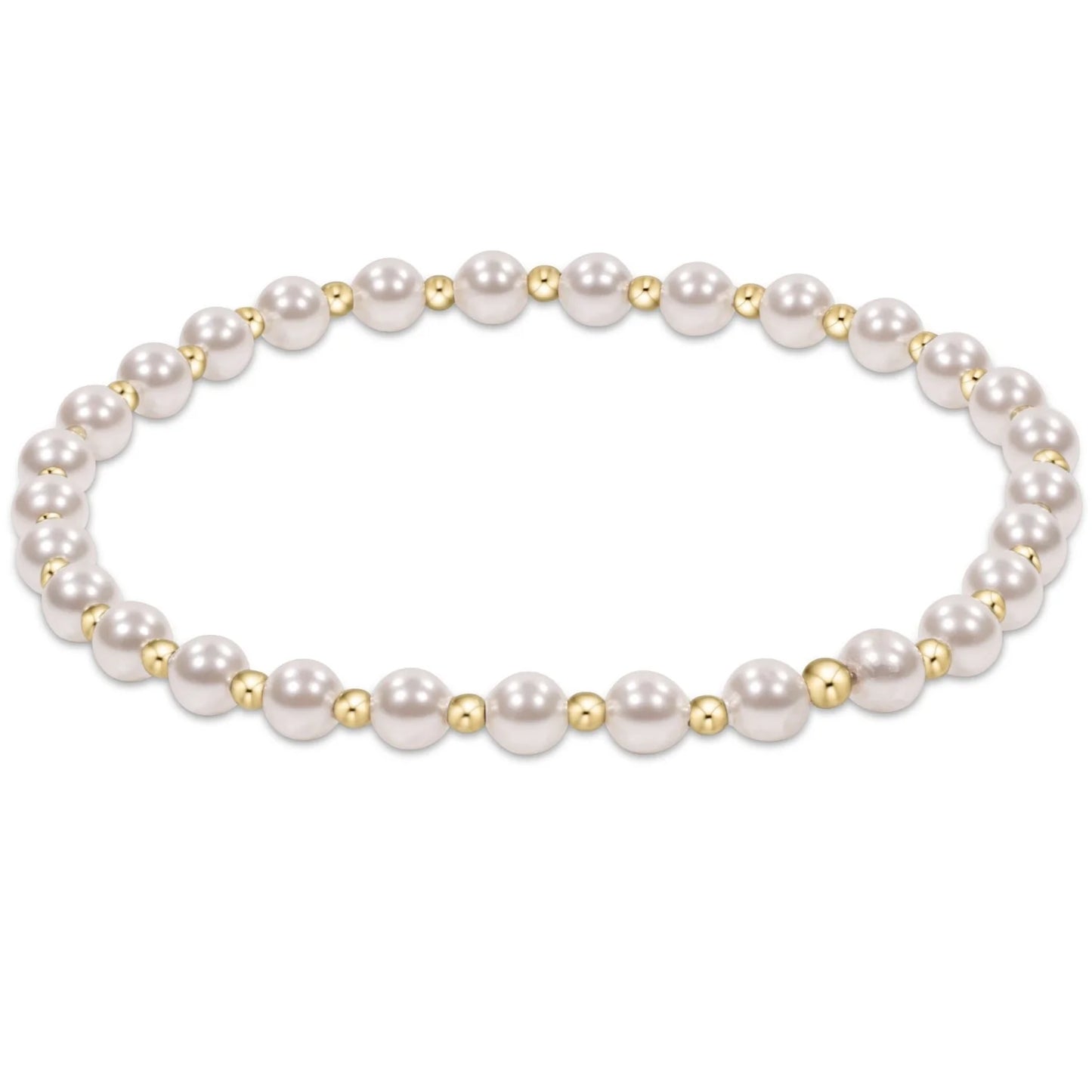 extends classic grateful pattern bead bracelet - pearl
