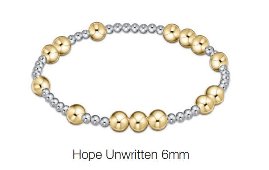 Hope Unwritten Mixed Metal Bead Bracelet