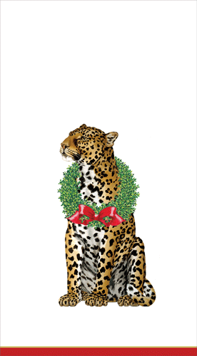 Wild Christmas Ivory Guest Towel