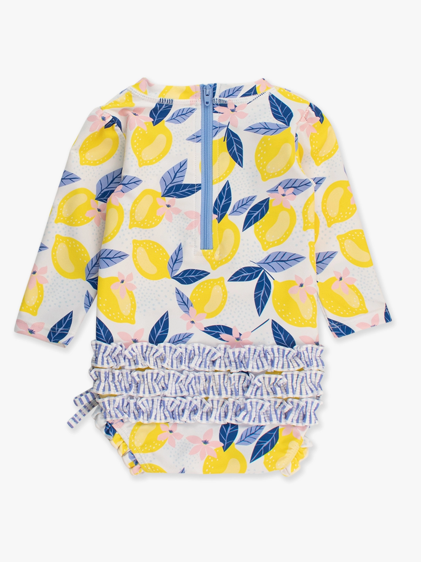 Lemon One Piece Ruffles Rash Guard