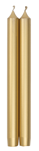Straight Taper 10" Candles in Gold - 2 Candles