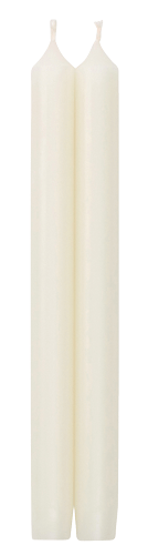 Straight Taper 10" Candles in White - 2 Candles