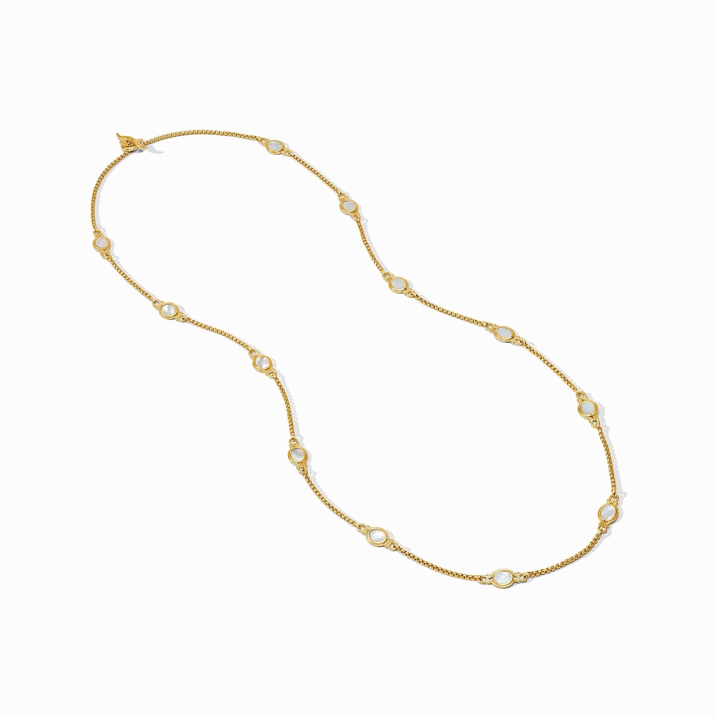 Saratoga Stone Station Necklace - Mother of Pearl