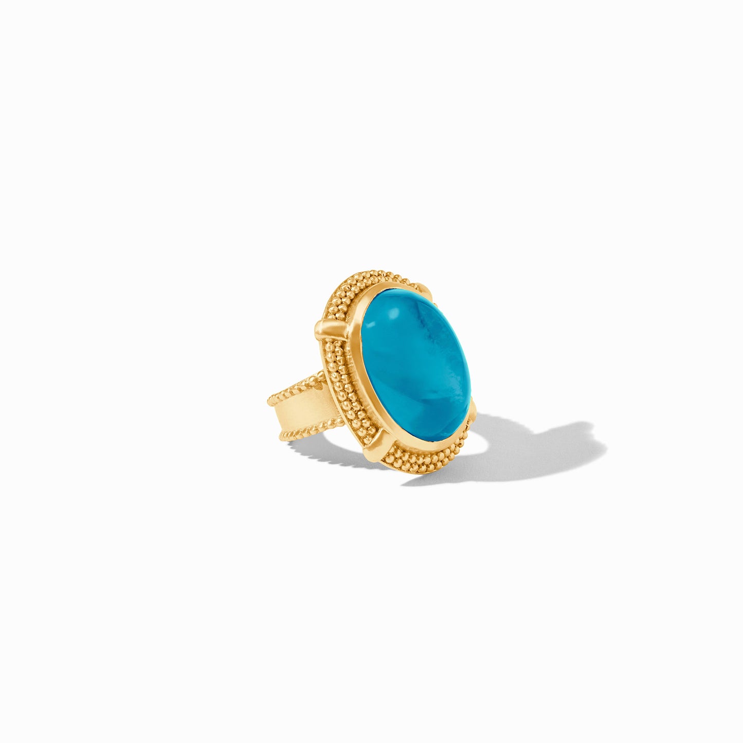 Cabochon Statement Ring - Iridescent London Blue - 7
