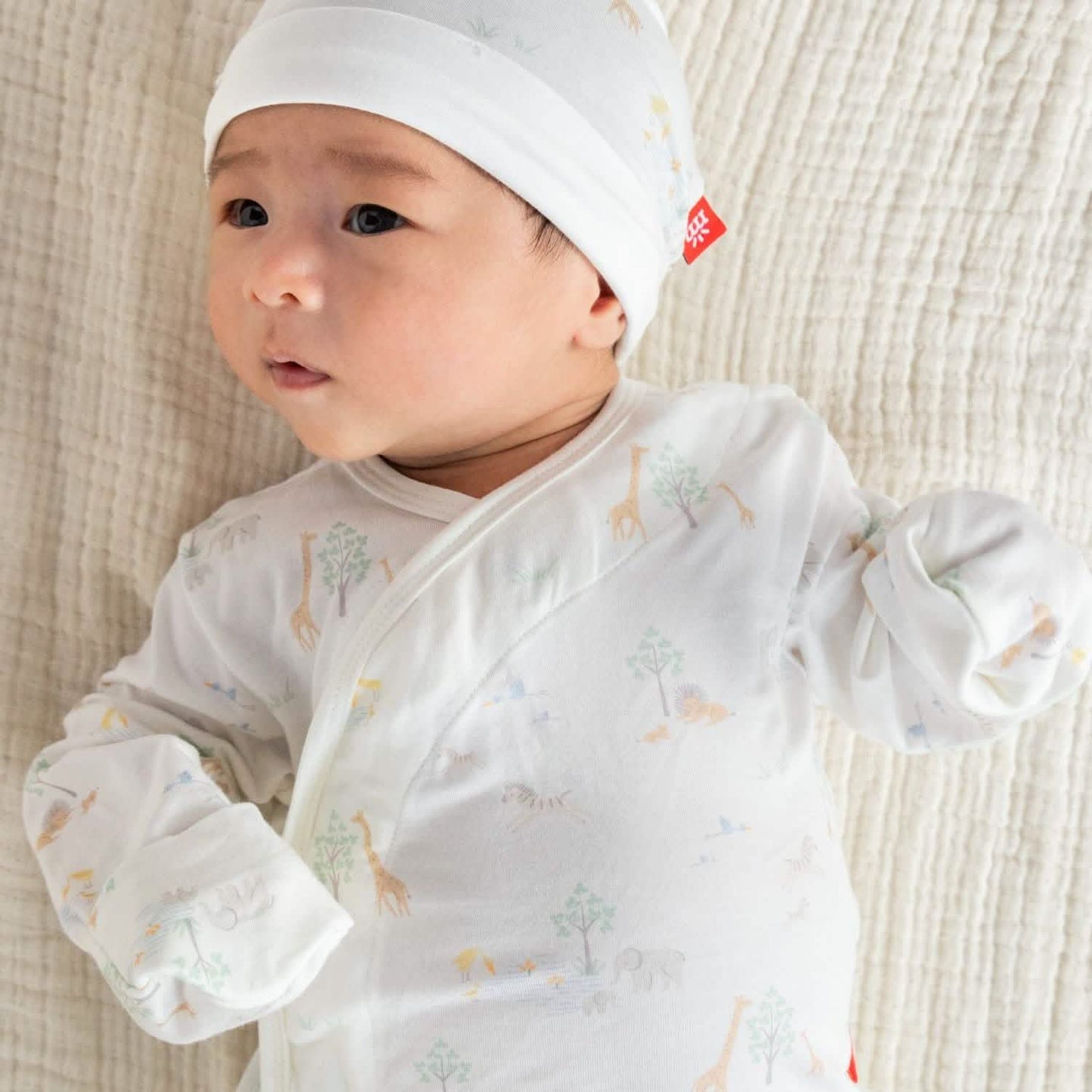 White Serene Safari Gown + Hat Set