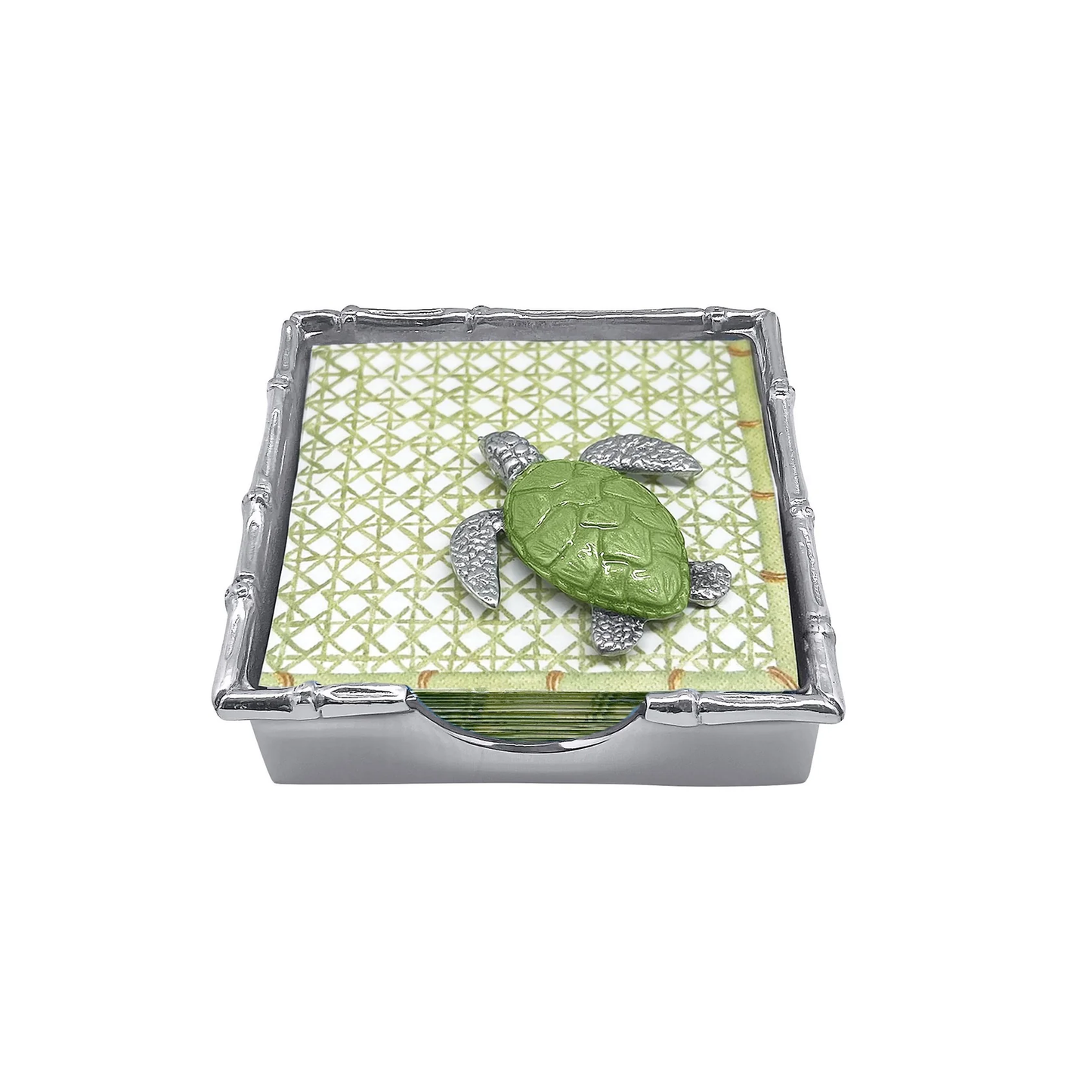 Green Sea Turtle Bamboo Napkin Box Set