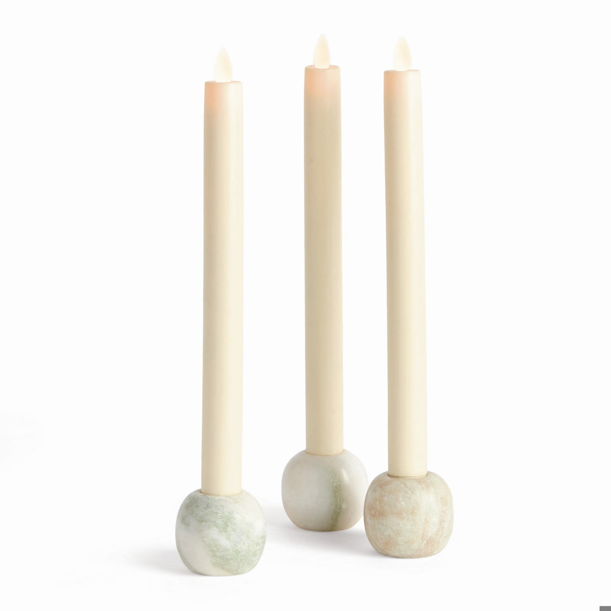 Napa Home & Garden Jocelyn Marble Taper Holders, Set of 3