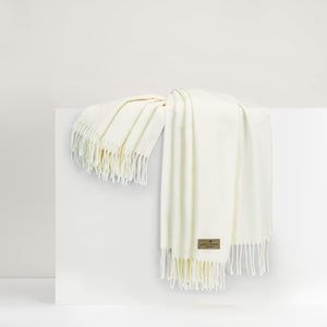 Ecru Italian Herringbone Throw