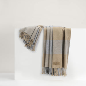 Dune/Light Gray Buffalo Check Throw