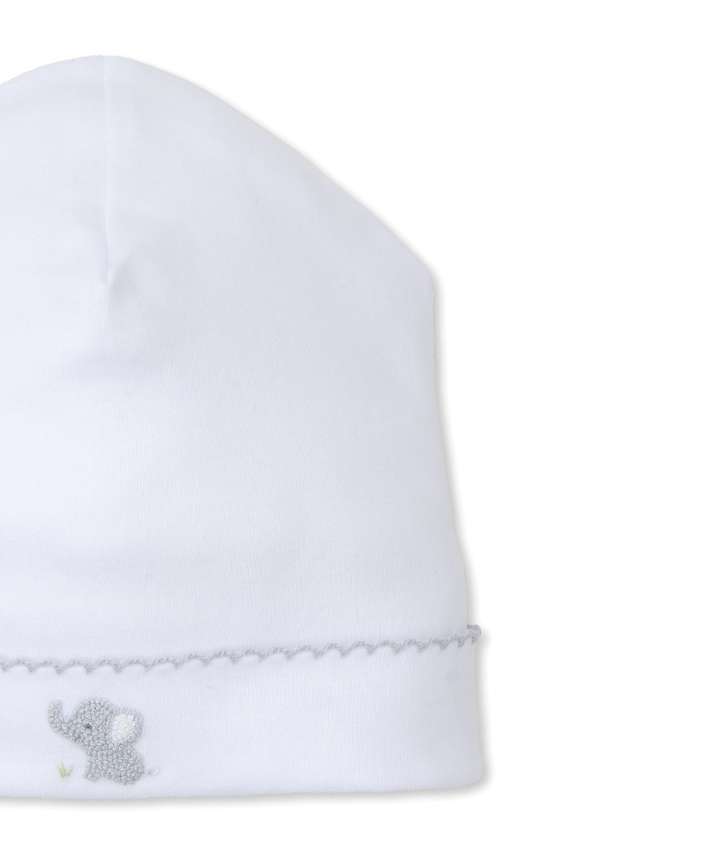 White and Silver Jungle Mates Hand Embroidered Hat