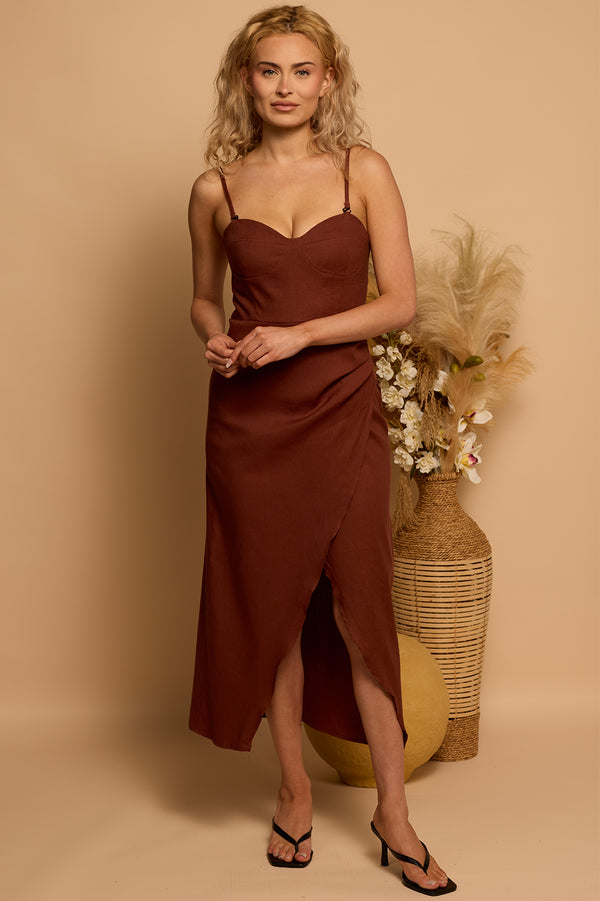 Convertible Barcelona Dress - Brown