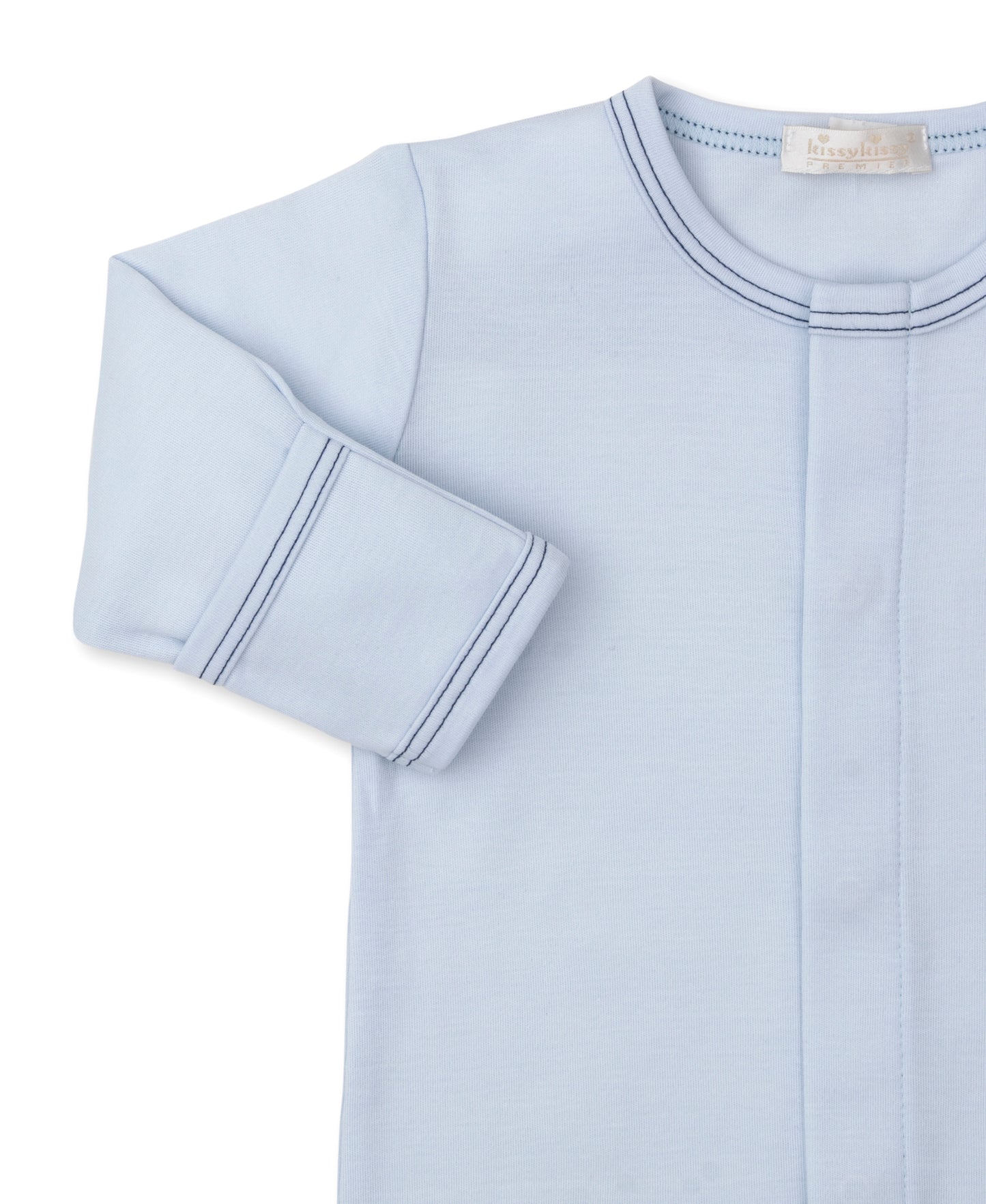 Light Blue Sky-High Planes Hand Embroidered Converter Gown