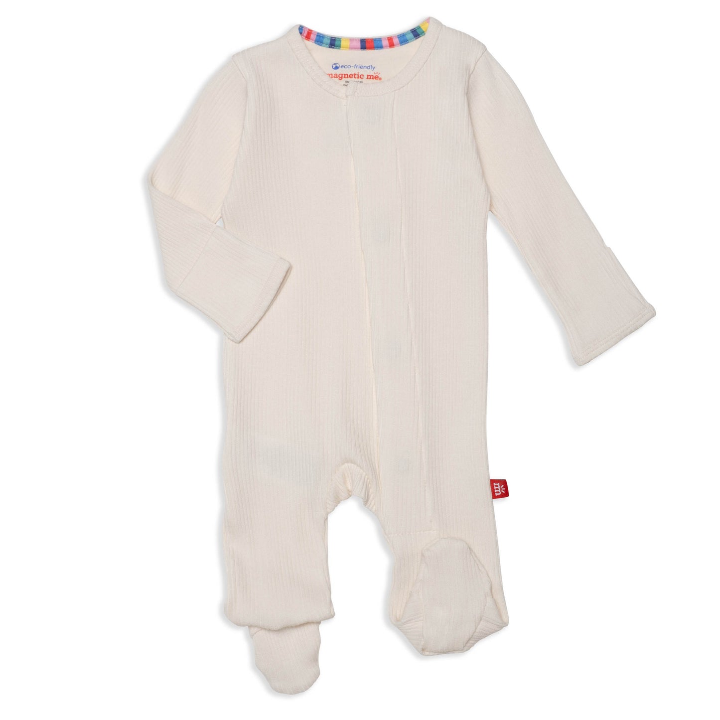 Whipped Cream Ribbed Cotton Footie