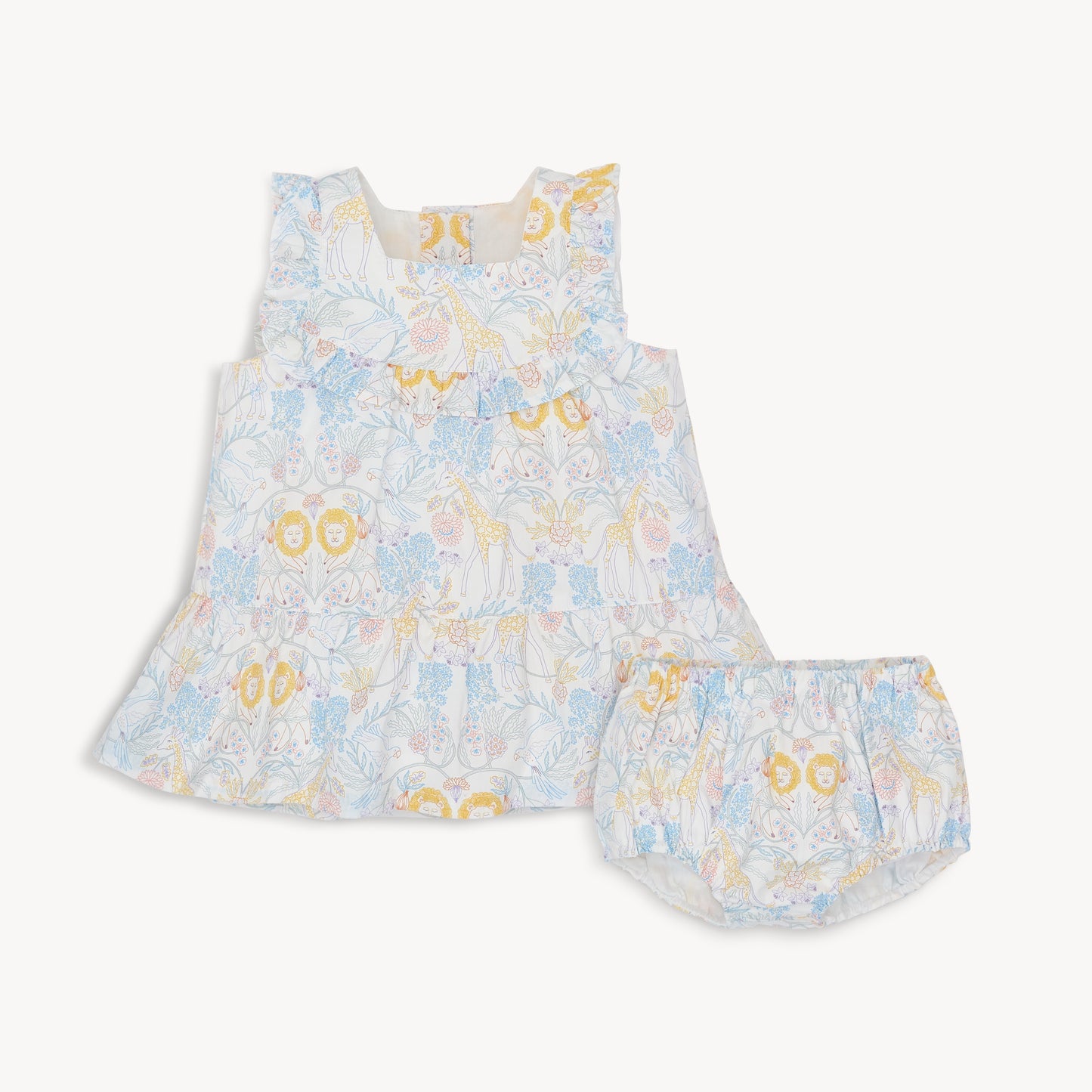 Nikki Menagerie Cotton Dress + Diaper Cover
