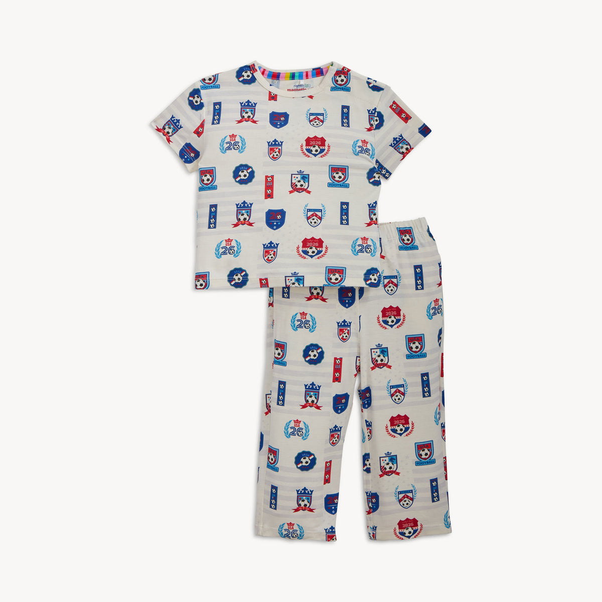Team Goals Usa Right Fit Magnetic SS Long Pant PJ Set