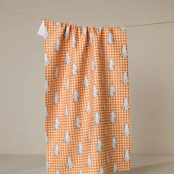 Gingham Ghosts Tea Towel