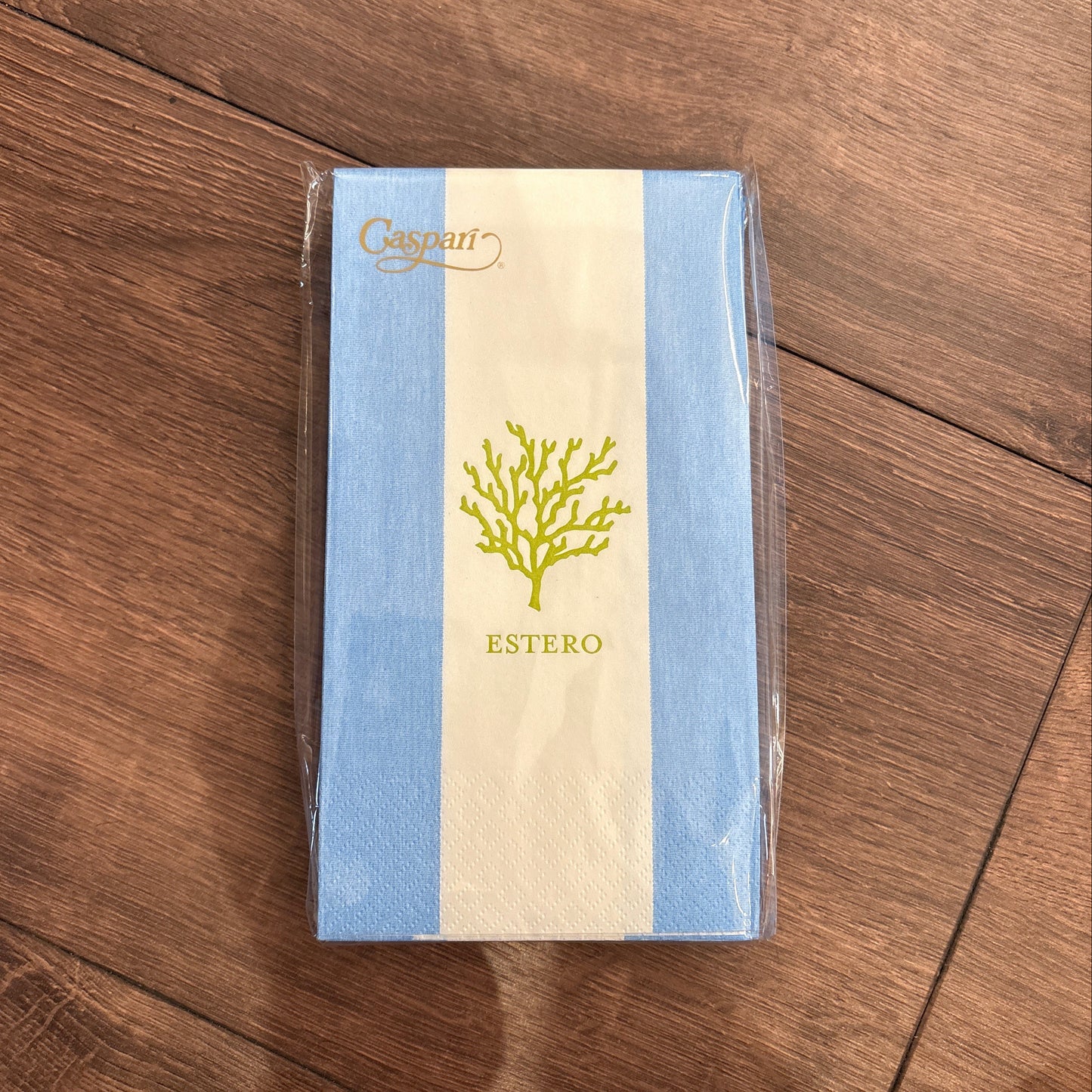 Estero Coral Light Blue Guest Towels