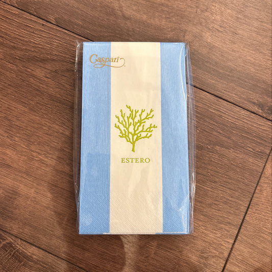Estero Coral Light Blue Guest Towels