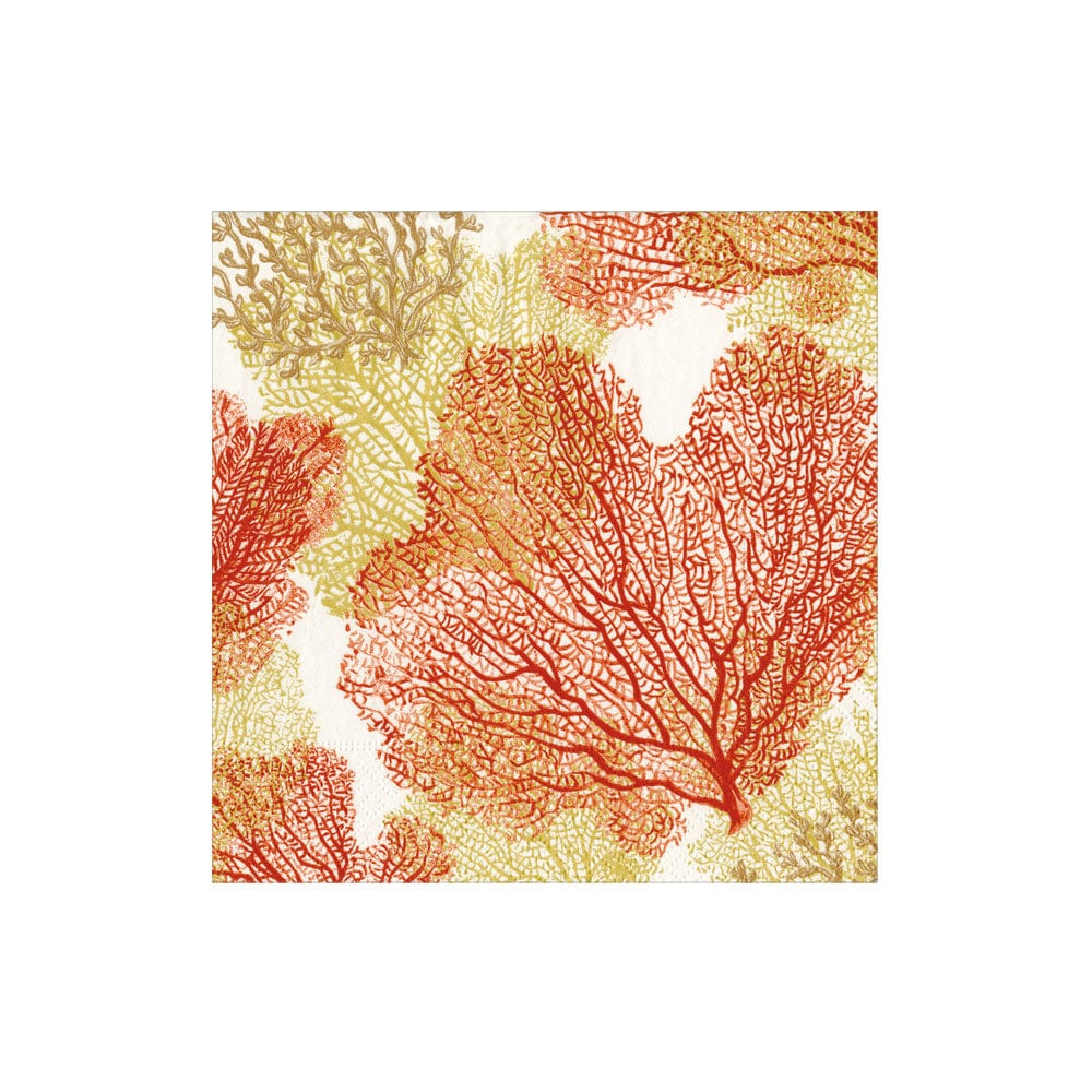 Sea Fans-Coral Napkin Cocktail