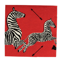 Red Zebras Napkin