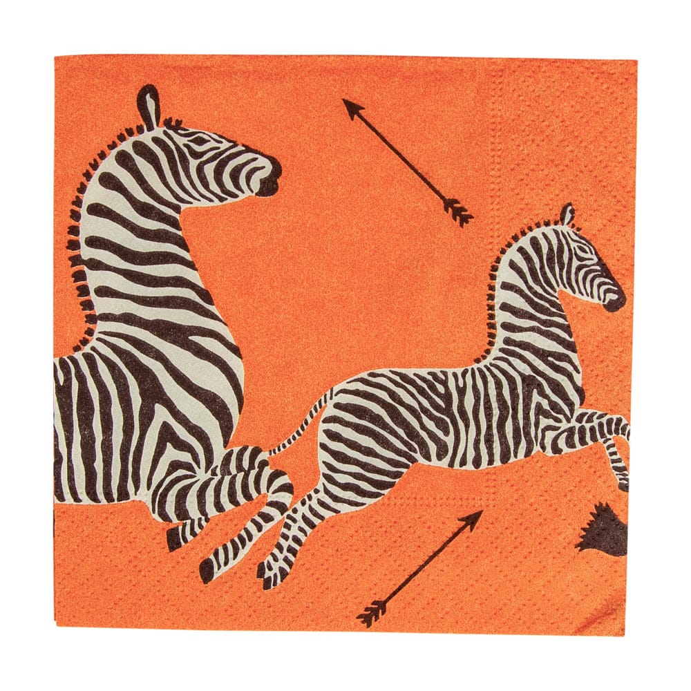 Orange Zebras Napkin