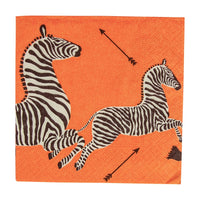Orange Zebras Napkin